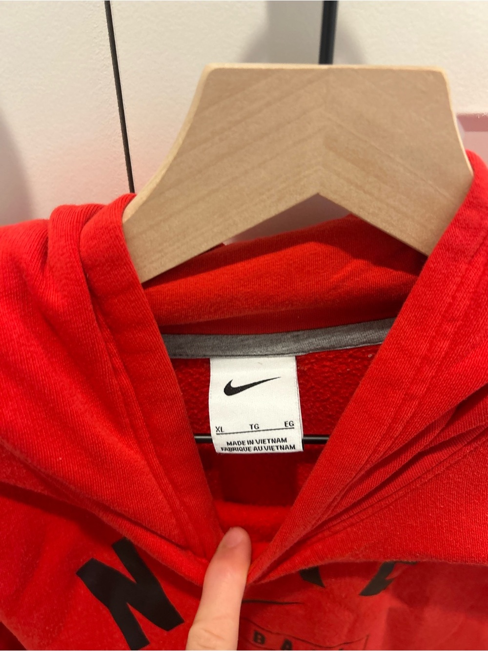 Nike Kids Red Hooded Pullover Jacket